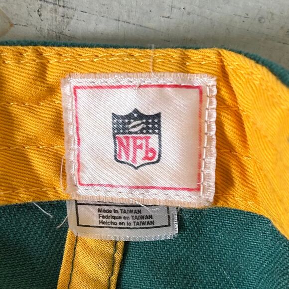 Vintage NFL Green Bay Packers color block embroidered football 90s Y2K hat - Picture 11 of 15